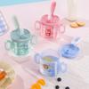 Taza de Leche para Niños biberón grande con pajita taza de plástico de dibujos animados para beber y beber taza para beber directamente beber leche resistente a las caídas