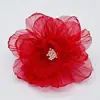 Accesorios de Flores de Hilo de Seda de 45/90 mm, Hilo de Malla con Bordes Quemados, Accesorios Florales, Flores de Tela, Componentes de Accesorios para el Cabello Hechos a Mano para DIY