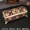 Caixa de Joias Esmaltada Colorida Europeia Criativa Rosa Luxo Leve Ornamentos Armazenamento de Colar Pulseira Brincos Caixa Exclusiva Exquisita