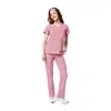 Batas quirúrgicas personalizadas de Amazon para comercio exterior, ropa de trabajo lavable con logotipos estampados en calor y bordados, uniformes de trabajo separados para SPAs y salones de belleza