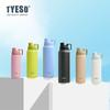 Tyeso/Taishuo Taza Térmica Transfronteriza, Botella Deportiva de Gran Capacidad con Asa, Taza de Bebida Directa Simple y Portátil, Botella de Agua de Acero Inoxidable