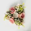 Venta Caliente Transfronteriza Guirnalda de Velas Feliz Rosa Flores Artificiales Atmósfera Romántica Boda Decoración del Hogar Navidad Escritorio Dormitorio Adornos