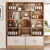 Armario para Vino Vitrina Divisor de Sala de Estar Estante de Exhibición Estante para Vino Gabinete de Té Armario de Vino para el Hogar Gabinete de Piso Vitrina Gabinete para Tabaco Gabinete de Almacenamiento