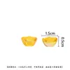 Yuanbao de Vidrio Yuanbao de Cristal Adornos Yuanbao Dorado Yuanbao de Oro Amarillo Agua Dorada Yuanbao Joyería Creativa de Vidrio Adornos Pequeños