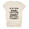 Vamos Tomar um Drink Amazon Wish Site Independente Camiseta Casual Simples Feminina Gola Redonda Manga Curta