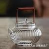 Tetera de borosilicato de alta calidad con diseño de martillo, estufa eléctrica de cerámica, tetera doméstica, tetera de agua hirviendo, tetera de flores, tetera de diamante.