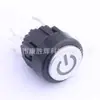 Interruptor TM-001-D1-04 "6x6x10.3 con luz verde esmeralda 180 grados con tapa de botón de encendido"