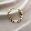 Pulseira Yunyao Inoxidável Mais Vendida Internacionalmente em Aço Titânio para Mulheres com Trevo de Cinco Folhas e Incrustação de Diamante, Personalidade Estilo Ins, Galvanoplastia a Vácuo 18K