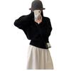 Diseño de Estilo Perezoso Suéter de Cuello Alto Suave y Ceroso para Mujer Otoño e Invierno Nuevo Holgado Grueso Cálido Base Suéter Top