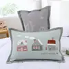 Funda de almohada de algodón puro con botones a presión, una sola pieza, adecuada para almohadas de jardín de infancia y de estudiante, 35* Algodón de gasa para niños