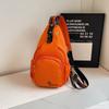 Bolso de tela de gran capacidad para mujer, mochila informal multifuncional de nicho, bolso de pecho de moda combinable, mochila de hombro, 2024