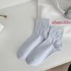 Calcetines Cortos Zhuji para Mujer Color Sólido Verano Transpirables Cara Sonriente Versátiles Estilo Simple Calcetines Japoneses para Mujer Venta al Mayoreo Frescos