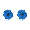 Brincos de Flor Azul Exagerados de Alta Qualidade Luxo Leve Tridimensional Design Único de Brincos Moda Versátil Brincos Distintos