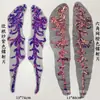 Vestido de Noche Changshu Runfa Disfraz Morado Naranja Degradado Lentejuelas Láser Encaje de Flores Mismo Estilo Flor