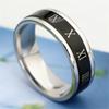 Anillo Romano de Moda Estilo Coreano Aovello Danza Callejera Moda Giratorio Negro Personalizado Creativo Hip-Hop Anillo para Dedo Índice de Hombre