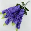Flores artificiais do fabricante: Hiacinto de 7 galhos para decoração de casa, arranjos florais, flores artificiais, arranjos de flores para corredor de casamento, flores de seda feitas à mão