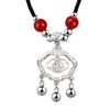 Collar de Seguridad de Plata Esterlina S999 para Mujer con Colgante de Ágata Roja Trenzada de Bendición, Cadena Clavicular Antigua Nueva Chinoiserie