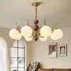 [Transfronteiriço] Lustre de Design Criativo para Sala de Estar Estilo Americano, Nova Lâmpada Retro Vintage Bauhaus Francês para Quarto