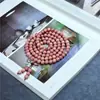 Pulsera de Madera de Ciprés Rojo Premium de 108 Cuentas de 8mm, Pulsera de Cuentas de Oración Multivuelta, Joyería Unisex, Regalo