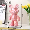 Cofrinho de Urso Violento Pintado à Mão Ornamento Decoração de Móvel de TV para Casa Moderno de Luxo Leve Fornecimento Direto da Fábrica
