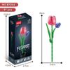Bloques de Construcción Serie Flores Puzzle Lele Brothers Bloques de Construcción de Partículas Pequeñas Ensamblaje Rosa Simulación Compatible con un Modelo de Bloques de Construcción Alto