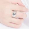 2 quilates produtos genuínos Zircônia Três Anéis Anel de Diamante Anel de Casal Diamante de Simulação Proposta Anel de Abertura de Casamento Presente