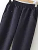 Calça de Vovó Estilo Novo da Primavera Calça Reta para Mulheres de Meia-Idade e Idosas, Calça Longa Casual para Mães de Meia-Idade, Calça Fina de Primavera e Outono