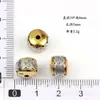 Xizang antiguo oro y plata costura nubes auspiciosas patrón trasero cuentas barril cuentas de cintura cuentas espaciadoras cuentas de tambor rueda giratoria dorada trasera Accesorios de aleación de nube en la espalda