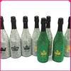Garrafa de Champanhe Vinho Espumante de Bar Transfronteiriço com Enfeite de Diamantes, Rolha de Garrafa de Vinho Tinto Incrustada de Diamantes, Garrafa de Vidro com Diamantes