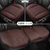 Set de Tres Piezas de Piel con Patrón Napa Cojín para Asiento de Coche Cojín Individual Suministros Interiores sin Respaldo para Oficina Funda de Asiento Pequeña Todo Incluido Transpirable