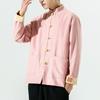Otoño 2021 Nuevo Estilo Chino Talla Grande para Hombre Abrigo Zhongshan Tang Tendencia Nacional Bordado en Contraste Chaqueta Abrigo de Piel de Durazno