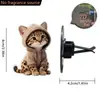 Lindo Clip de Perfume para Ventilación de Coche de Gato Gatito Acrílico Decoración de Coche Accesorio de Interior Adorno de Fragancia
