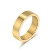 Anillo de acero de titanio de 6 mm color gris plata antiguo cepillado mate sin género estilo medio frío simple joyería personalizada