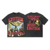25 Venta al por mayor transfronteriza Tendencia de Belleza Emoción Mixta Serie de Diamantes Calientes Camisetas Sueltas de Manga Corta High Street Hip-Hop para Hombres y Mujeres en