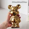 Adornos Cerámicos de Oso Violento de Lujo Ligero para Escritorio, Sala de Estar, Entrada, Mueble de TV, Aparador, Hucha, Decoraciones Sencillas para el Hogar