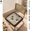 Almofada de Cadeira Estilo Vintage para Uso Doméstico, 350 Lavável Faux Cashmere Formato de Ferradura Inverno Pelúcia Antiderrapante Almofada para Cadeira de Jantar