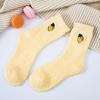 Meias de Lã Coral Novas para Outono e Inverno Meias Japonesas de Frutas Espessas Quentes para Mulheres para Chão e Dormir Zhuji