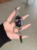 Pulseira de joia de metal com diamante fino em formato de borboleta adequada para applewatchs789 estilo novo pulseira de relógio estilo pequeno perfumado alto senso