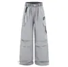Pantalones de Paracaidista a Cuadros Patchwork Estilo Retro Americano Unisex Modernos High Street Sueltos de Pierna Ancha Casual Hechos a Medida