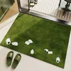 Tapetes de Banheiro de Lama Diatomácea com Desenhos de Floresta, Tapetes de Pé Absorventes Antiderrapantes para Banheiro, Tapetes de Entrada Resistentes a Manchas e Fáceis de Cuidar