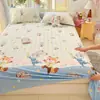 Lençol de Cama Estampado em Sarja 100% Algodão Puro Peça Única Uso Doméstico Infantil Lençol de Cama para Dormitório de Estudante Single/Casal Conjunto de Três Peças