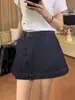 Falda de Mezclilla Retro Irregular para Mujer, Nuevo Estilo de Verano, Tallas Grandes, de Cintura Alta, Adelgazante, Ceñida a la Cadera, Falda Pantalón Corta de Corte A