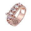 Un anillo abierto frío viento tendencia hip-hop para mujer anillo nicho Joker anillo cobre engastado circón joyería al por mayor
