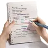 Caderno Simples B5 com Folhas Soltas e Design Degradê Removível Ins de Aparência Elegante para Estudante do Ensino Médio Bloco de Notas A5 Espessado