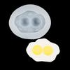 Molde de Silicone para Vela de Aromaterapia Ovo Pochê Macarrão Instantâneo Ovo Duplo Bolo em Formato de Ovo Mousse de Chocolate Fudge