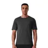 2026 Camiseta Leve Masculina Solta Primavera e Verão Esportiva Secagem Rápida Manga Curta Corrida Sem Costura Roupa de Secagem Rápida Transfronteiriça Tamanho EUA