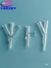 Conector Luer de Plástico Tipo Y Tipo T Fêmea para Macho Divisor de Conexão Rápida Adaptador de Três Vias Feito de Material PC