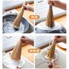 Escova de bambu natural escova de panela antiga escova de panela escova de panela de bambu escova de cozinha escova de tigela escova de limpeza doméstica Vassoura de Bambu