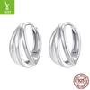 Pingente de prata 925 prata esterlina banhada a platina fivela de orelha multicamadas brincos femininos requintados exclusivos europeus e americanos personalidade Joker atacado