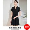 Vestido de verano nuevo de color albaricoque, de manga corta, para mujer, de alta calidad, profesional, para salón de belleza adelgazante, con falda plisada